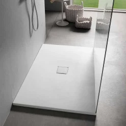 Viadurini Bathroom Rechteckige Duschwannen-Rechteckige Duschwanne 140x90 cm in weißem Harz Samteffekt - Estimo