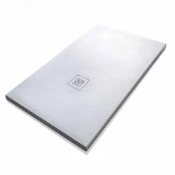 Viadurini Bathroom Rechteckige Duschwannen-Rechteckige Duschwanne 140x80 aus Harz mit Stahlgitter - Domio