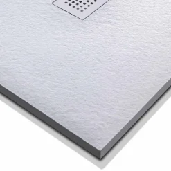 Viadurini Bathroom Rechteckige Duschwannen-Rechteckige Duschwanne 140x80 aus Harz mit Stahlgitter - Domio