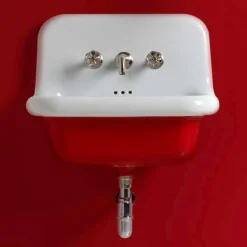 Viadurini Bathroom Vintage Waschbecken|Farbige Waschbecken-Rechteckige Keramikspüle mit farbigem Boden, Jordanien