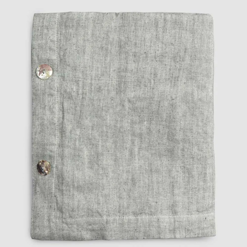 Viadurini Textile Tischdecken-Rechteckige Leinentischdecke mit Knopflöchern und 10 Knöpfen, Luxus - Mittelmeer