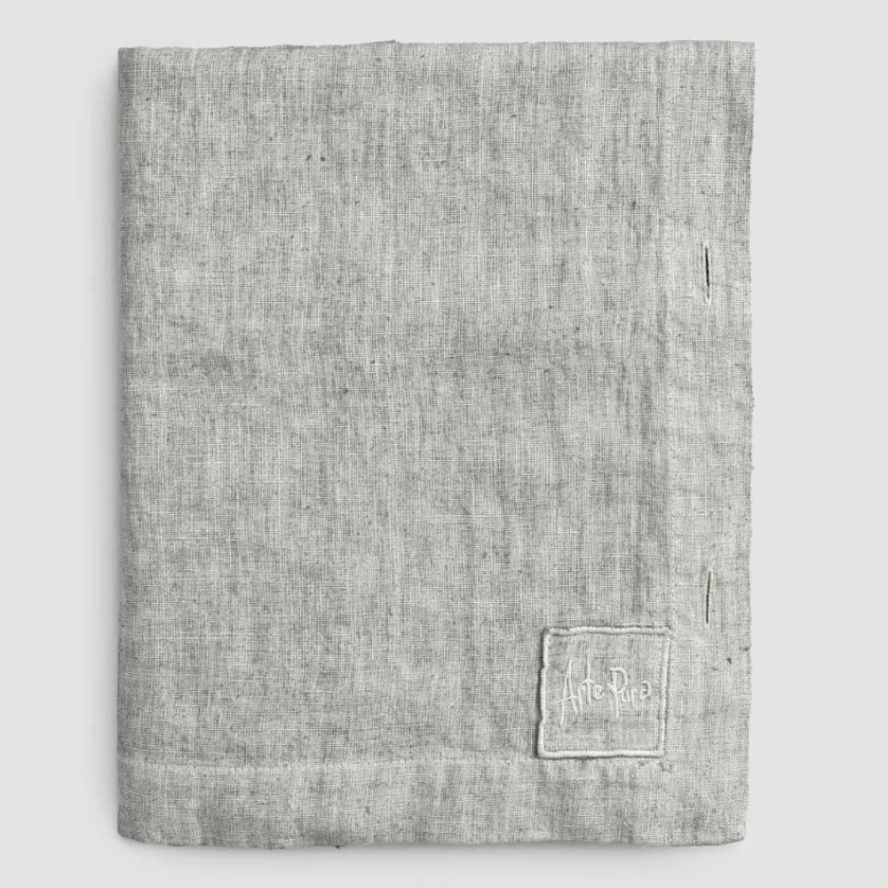 Viadurini Textile Tischdecken-Rechteckige Leinentischdecke mit Knopflöchern und 10 Knöpfen, Luxus - Mittelmeer