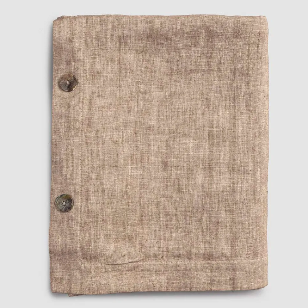 Viadurini Textile Tischdecken-Rechteckige Leinentischdecke mit Knopflöchern und 10 Knöpfen, Luxus - Mittelmeer