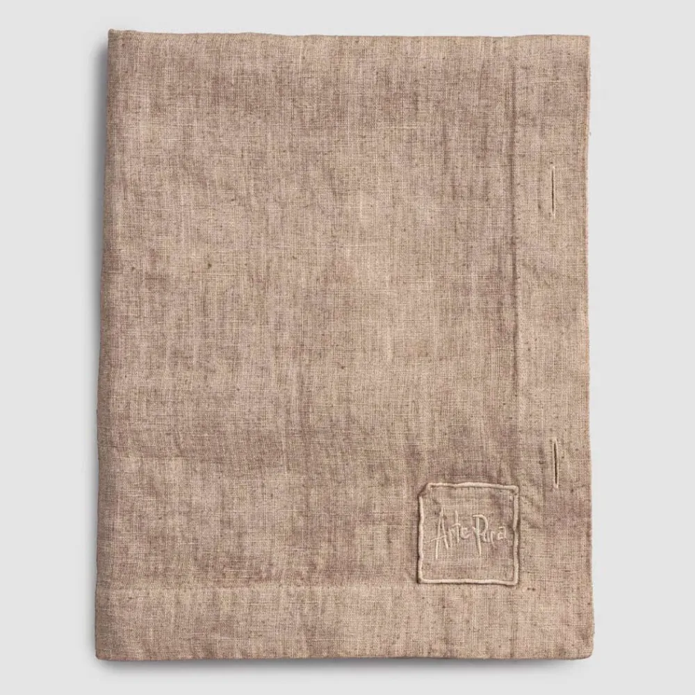 Viadurini Textile Tischdecken-Rechteckige Leinentischdecke mit Knopflöchern und 10 Knöpfen, Luxus - Mittelmeer