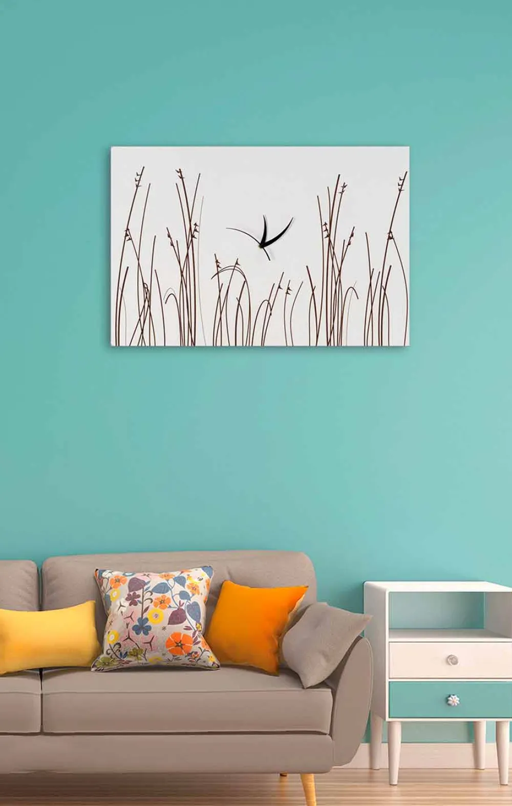 Viadurini Time Design Wanduhren-Rechteckige moderne Design-Wanduhr aus weißem Holz - filigran