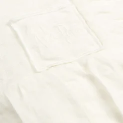 Viadurini Textile Tischdecken-Rechteckige Tischdecke aus weißem Leinen, Rahmen und geprägter Kantenfalte - Mippel