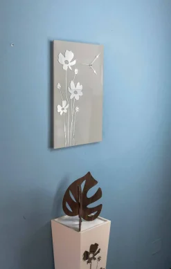 Viadurini Time Design Wanduhren-Rechteckige Wanduhr im Braun- und Plexiglas-Design - Silene