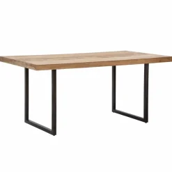 Viadurini Living Esstische-Rechteckiger Esstisch aus Akazienholz und Eisen - Hattie