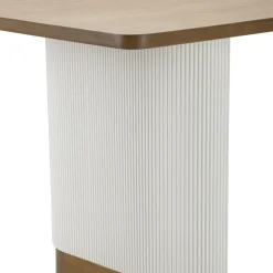 Viadurini Living Esstische-Rechteckiger Esstisch aus Holz mit Relieflinien verziert - Rachel