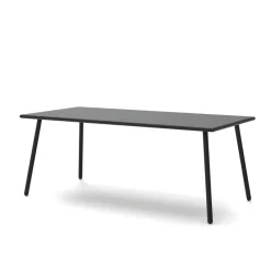 Viadurini in the Garden Gartentische Fest-Rechteckiger Esstisch für den Außenbereich aus verzinktem Stahl Made in Italy - Elvia