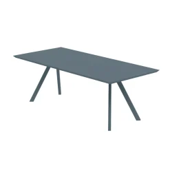 Viadurini in the Garden Gartentische Fest-Rechteckiger Gartentisch aus verzinktem Stahl Made in Italy - Brienne