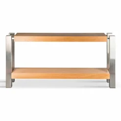 Viadurini Living Konsolentisch Flur-Rechteckiger Konsolentisch Aida mit Ablage aus Eiche, modernes Design