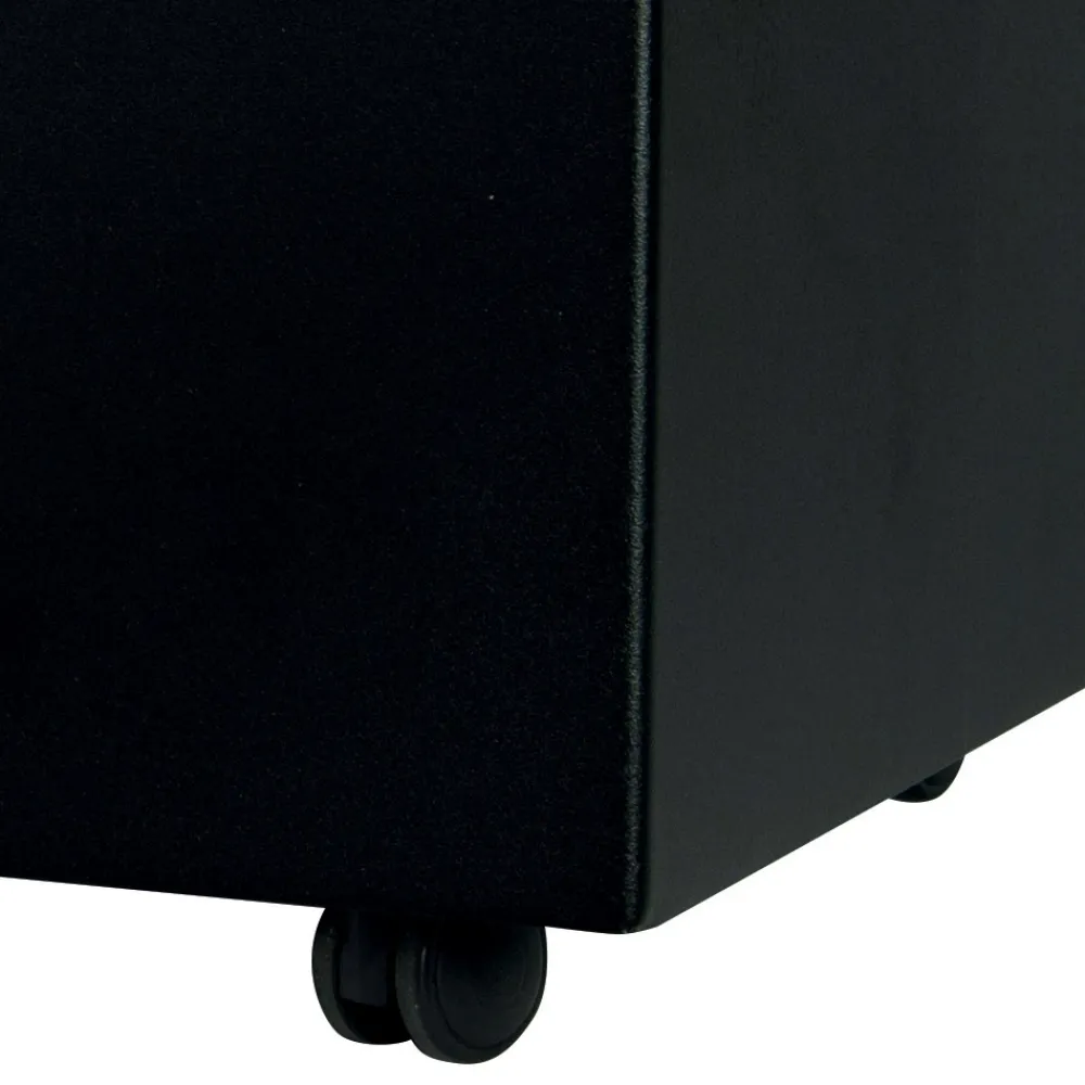 Viadurini Fire Design Pelletkorb-Rechteckiger Pellethalter aus Metall mit 4 Rädern, hergestellt in Italien – Aquila