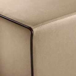 Viadurini Living Sitzsäcke|Sitzsäcke-Rechteckiger Pouf aus Stoff und verchromten Füßen, hergestellt in Italien – Boreale