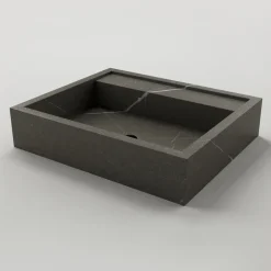 Viadurini Bathroom Keramikwaschbecken-Rechteckiges Aufsatzwaschbecken aus Feinsteinzeug Made in Italy - Cervia