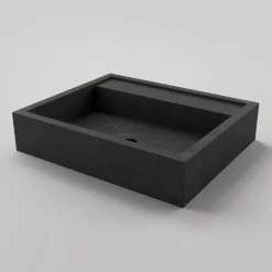 Viadurini Bathroom Keramikwaschbecken-Rechteckiges Aufsatzwaschbecken aus Feinsteinzeug Made in Italy - Cervia