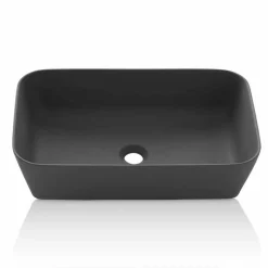 Viadurini Bathroom Harzwaschbecken-Rechteckiges Aufsatzwaschbecken aus Mattharz Made in Italy - Cavan