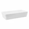 Viadurini Bathroom Harzwaschbecken-Rechteckiges Aufsatzwaschbecken in Solid Surface White Finish - Sider