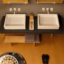 Viadurini Bathroom Keramikwaschbecken-Rechteckiges Aufsatzwaschbecken aus Keramik Desing made in Italy Dalia