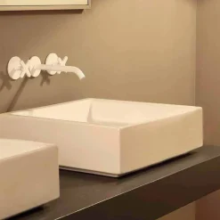 Viadurini Bathroom Keramikwaschbecken-Rechteckiges Aufsatzwaschbecken aus Keramik Desing made in Italy Dalia