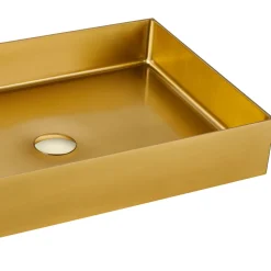 Viadurini Bathroom Metallwaschbecken-Rechteckiges Aufsatzwaschbecken aus Edelstahl in verschiedenen Ausführungen – Camellia