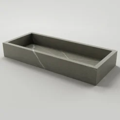 Viadurini Bathroom Keramikwaschbecken-Rechteckiges Badezimmer-Waschbecken aus Feinsteinzeug Made in Italy - Ludmilla