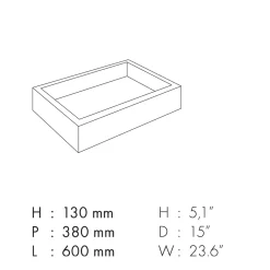 Viadurini Bathroom Keramikwaschbecken-Rechteckiges Badezimmer-Waschbecken aus Feinsteinzeug Made in Italy - Ludmilla
