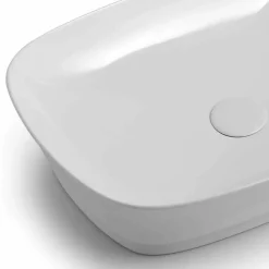 Viadurini Bathroom Keramikwaschbecken-Rechteckiges Keramik-Arbeitsplattenwaschbecken Made in Italy - Zarro