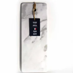Viadurini Kitchen Küchenzubehör-Rechteckiges Schneidebrett aus weißem Carrara-Marmor Made in Italy - Masha