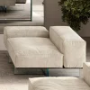 Viadurini Living Moderne Sofas-Rechtes Ecksofa mit Sockel aus extraklarem Glas, hergestellt in Italien – Rory
