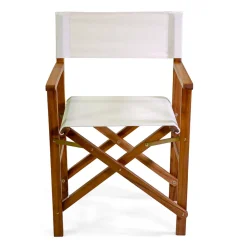 Viadurini in the Garden Holzsessel-Regiestuhl aus geöltem Akazienholz Naturfarbe - Technical