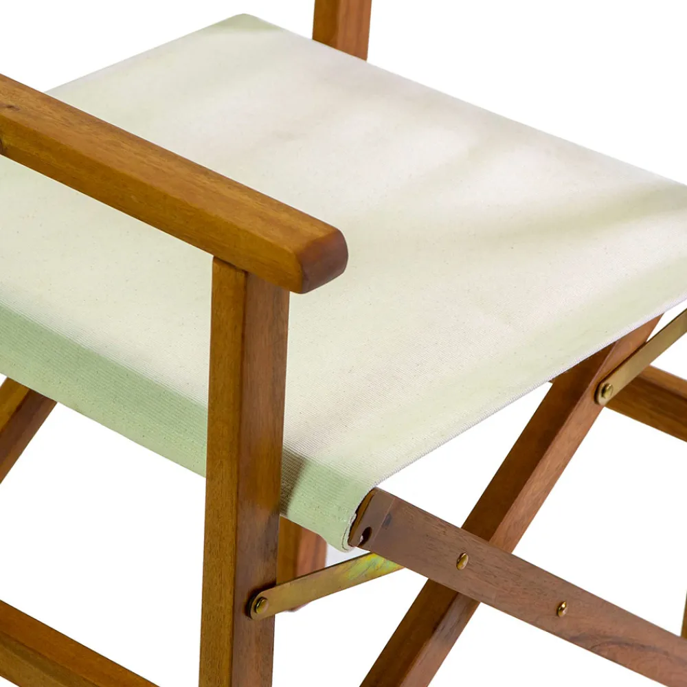 Viadurini in the Garden Holzsessel-Regiestuhl aus geöltem Akazienholz Naturfarbe - Technical