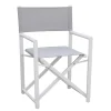 Viadurini in the Garden Gartenstühle Metall-Regista Outdoor Stuhl aus weißem Metall und grauem Textilene - Nature