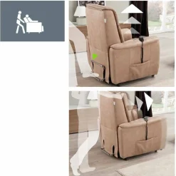 Stile Relax Aufstehsessel Und Massagesessel-Relaxsessel mit 1 Motor und Aufstehhilfe Via Venezia