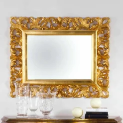 Viadurini Classic Wandspiegel-Repro Wandspiegel in Blattgold Gudin 708 x 87