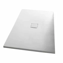 Viadurini Bathroom Rechteckige Duschwannen-Resin Duschwanne 120x80 in Modern White Velvet Effect Finish - Estimo