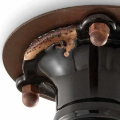 Ferroluce Vintage Deckenleuchten-Retro Lampe aus Keramik und Metall Cloe