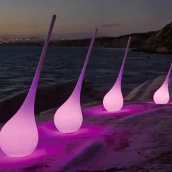 Myyour Lichtmöbel|Designer Stehlampen-RGB Stehleuchte Vase der Dekoration mit Kunststoff-Design - Ampulle von