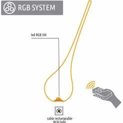 Myyour Lichtmöbel|Designer Stehlampen-RGB Stehleuchte Vase der Dekoration mit Kunststoff-Design - Ampulle von