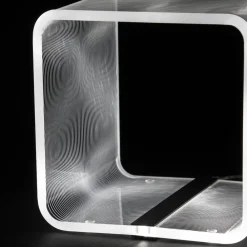 Viadurini Lighting Moderne Tischlampen-RGB-LED-Lampe in transparentem Acryl-Kristall-Laser-Dekor - Robiola