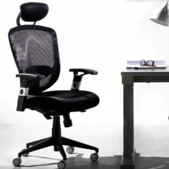 Viadurini Living Bürosessel-Richtungs- und Funktionsdrehender moderner schwarzer Stuhl - Simona