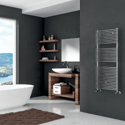 Viadurini Radiators Heizkörper Hydraulisch-Rohrförmiger Handtuchwärmer aus Chrom bis 1050 Watt Made in Italy - Benji