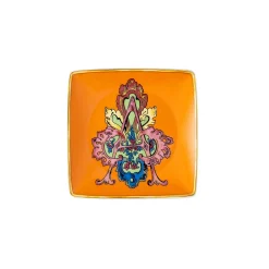 Versace Becher Set Design-Rosenthal Alphabet 6 flache, quadratische Porzellanschalen - Alphabet