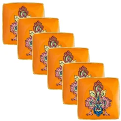 Versace Becher Set Design-Rosenthal Alphabet 6 flache, quadratische Porzellanschalen - Alphabet