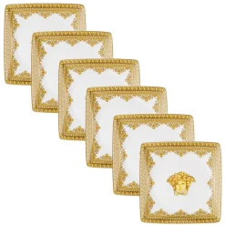 Versace Becher Set Design-Rosenthal I Love Baroque 6 flache, quadratische Porzellanschalen - Barock