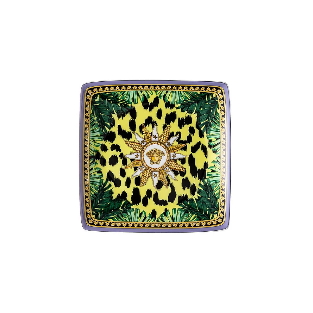 Versace Becher Set Design-Rosenthal Jungle Animalier 6 flache, quadratische Schalen - Animalier
