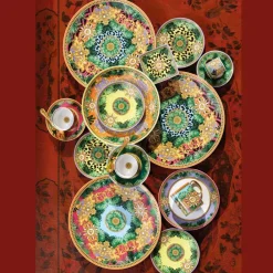 Versace Becher Set Design-Rosenthal Jungle Animalier 6 flache, quadratische Schalen - Animalier