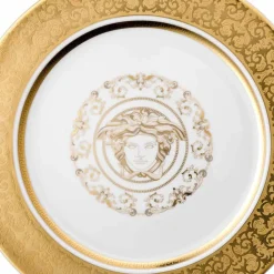 Versace Teller Set-Rosenthal Medusa Gala Gold Tellerhalter 30cm Porzellan