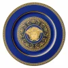 Versace Teller Set-Rosenthal Medusa Blue Plate Platzhalter aus Porzellan Design