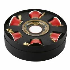 Versace Tee Set Und Kaffee Set-Rosenthal Medusa Rote Teetasse 6 Stück in Porzellan